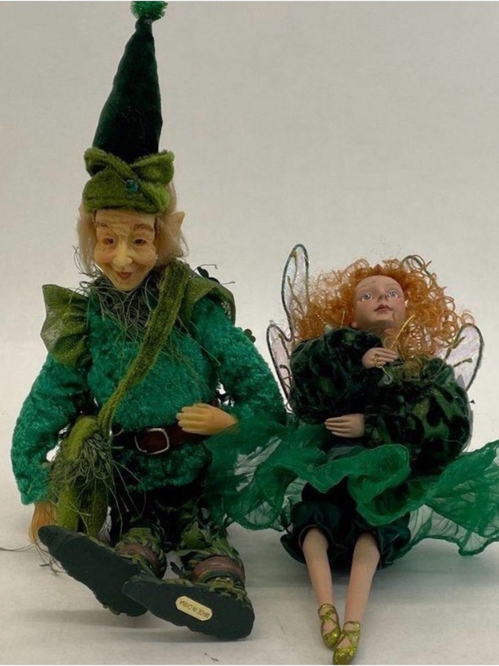 Vintage Mystical Green Elf and Fairy Princess Doll
